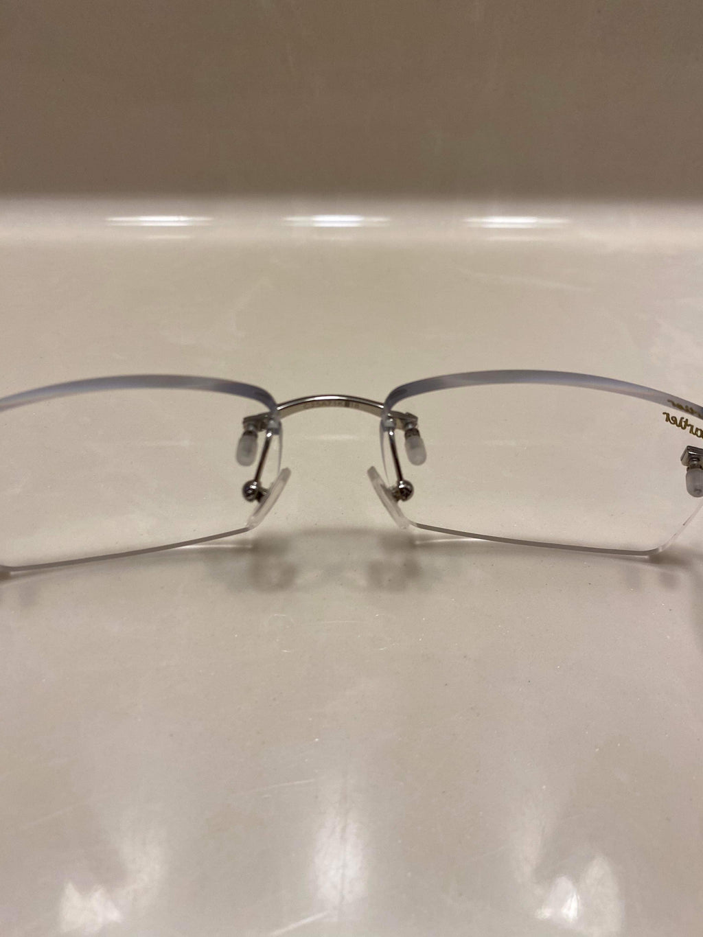 White Buffs Silver Frame Clear Lens Classic Buffs