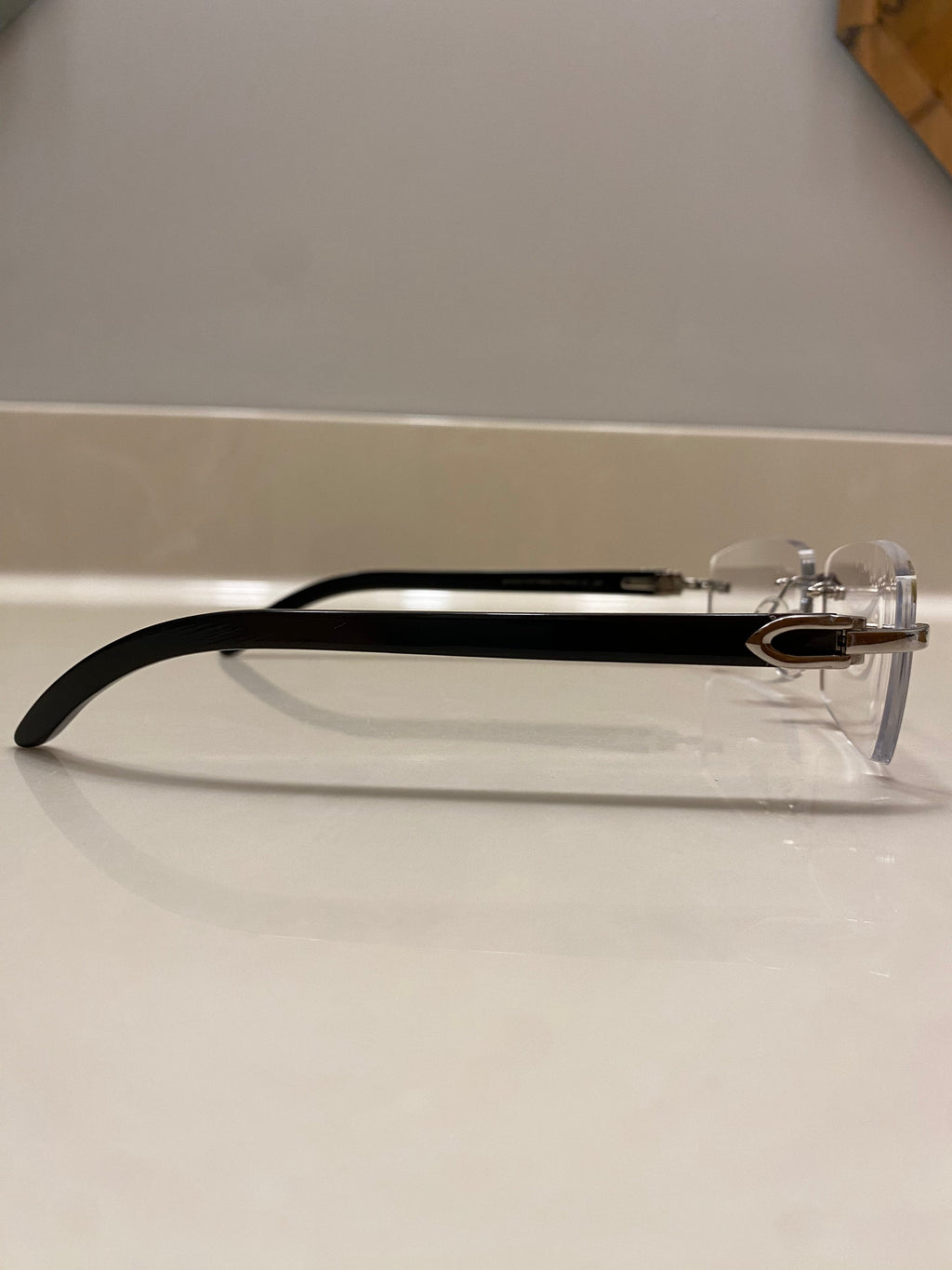 Classic Plain Jane Silver Black Buffs With Clear Lens