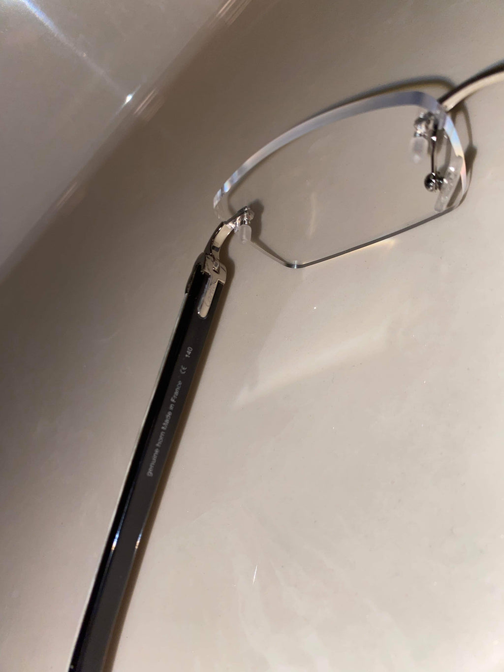 White Buffs Silver Frame Clear Lens Classic Buffs