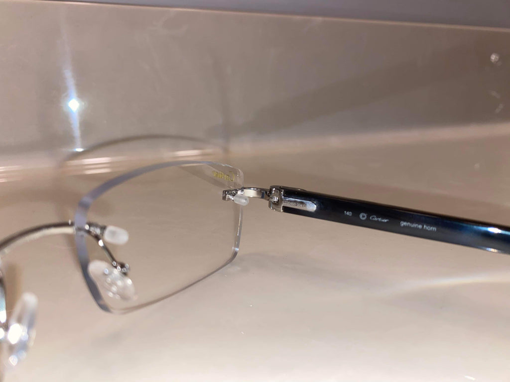 White Buffs Silver Frame Clear Lens Classic Buffs