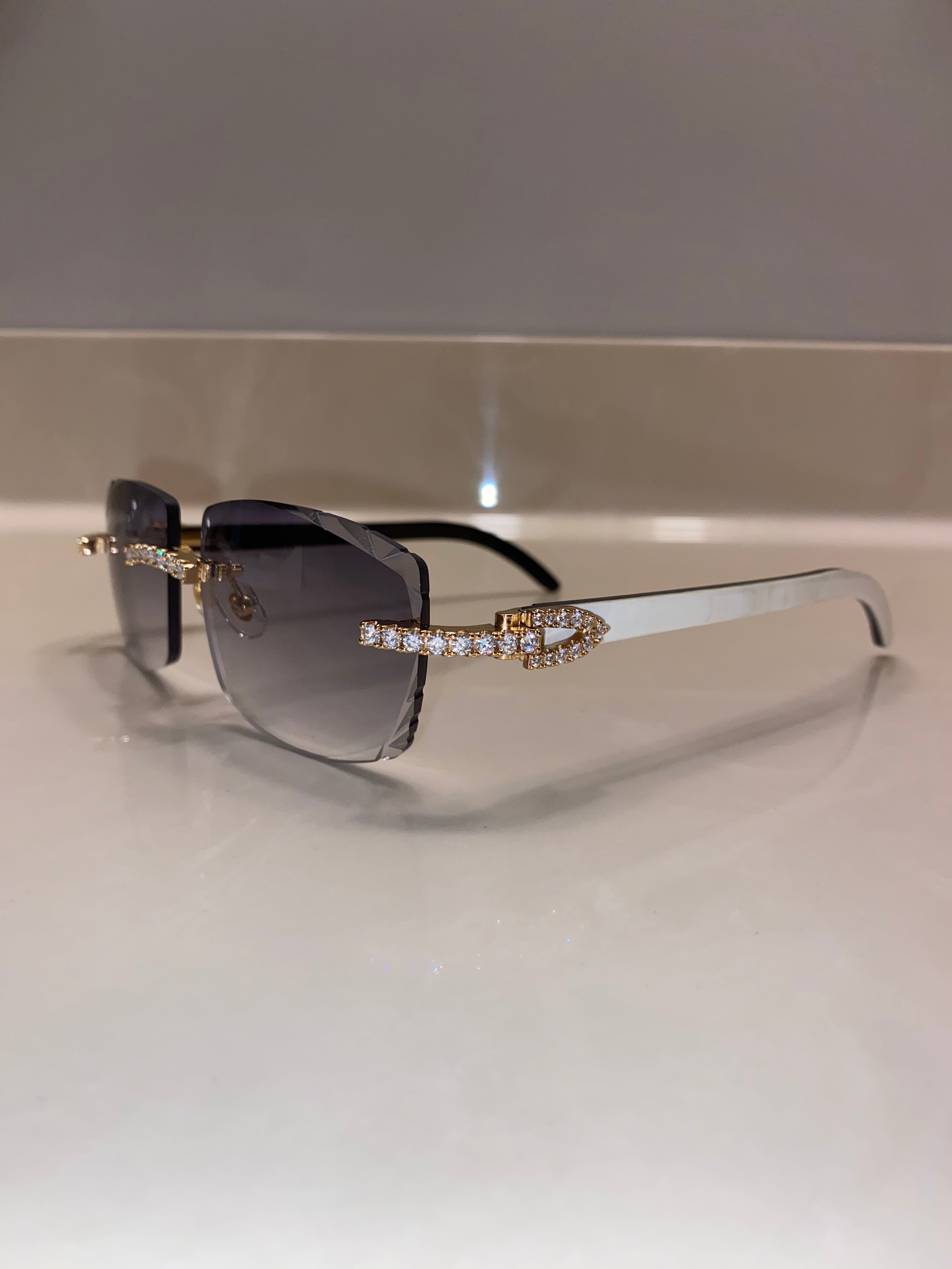 Diamond Gold White Buffs Faded Grey Cut Lens