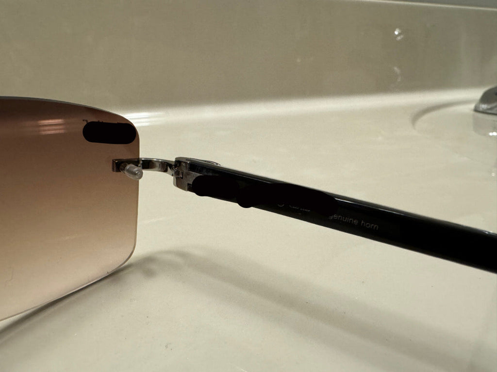 White Buffs Hennessy Lens Diamond Frame Silver 58mm Larger Lens