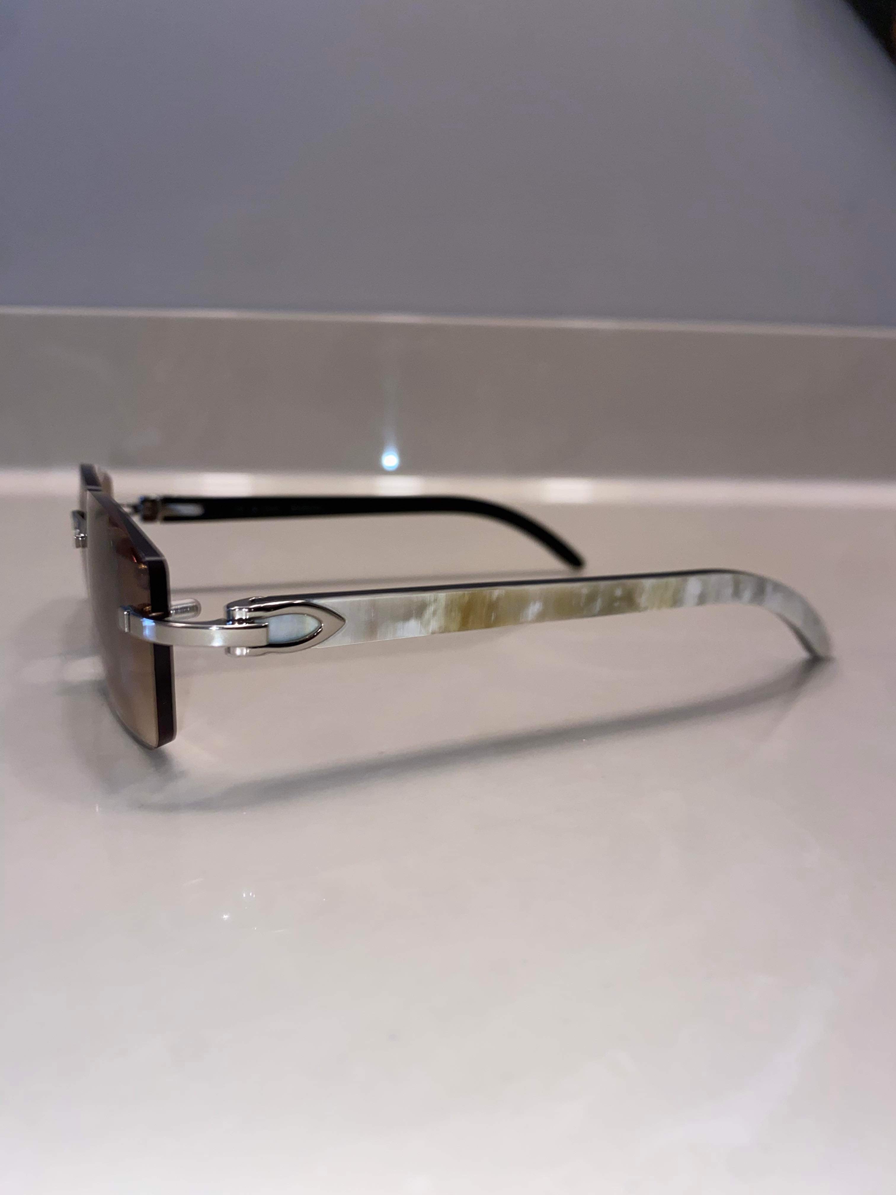 White Buffs Hennessy Lens Diamond Frame