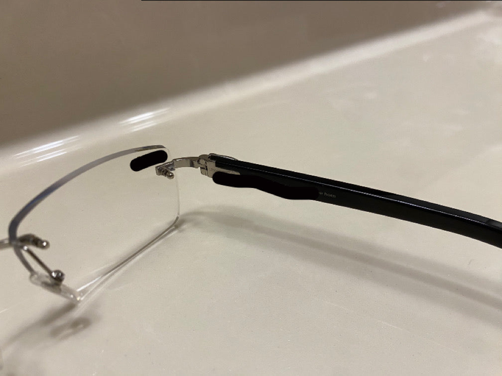 Classic Plain Jane Silver Black Buffs With Clear Lens