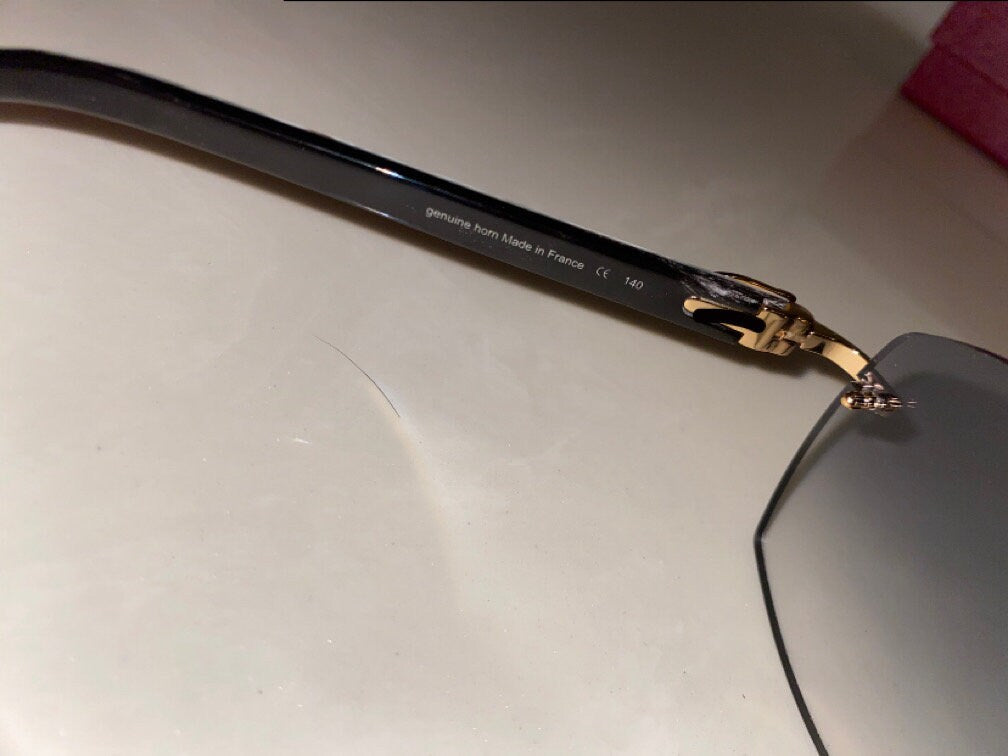 Classic Plain Jane Gold White Buffs | Larger Grey Lenses