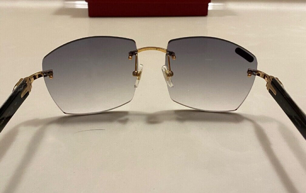 Classic Plain Jane Gold White Buffs | Larger Grey Lenses