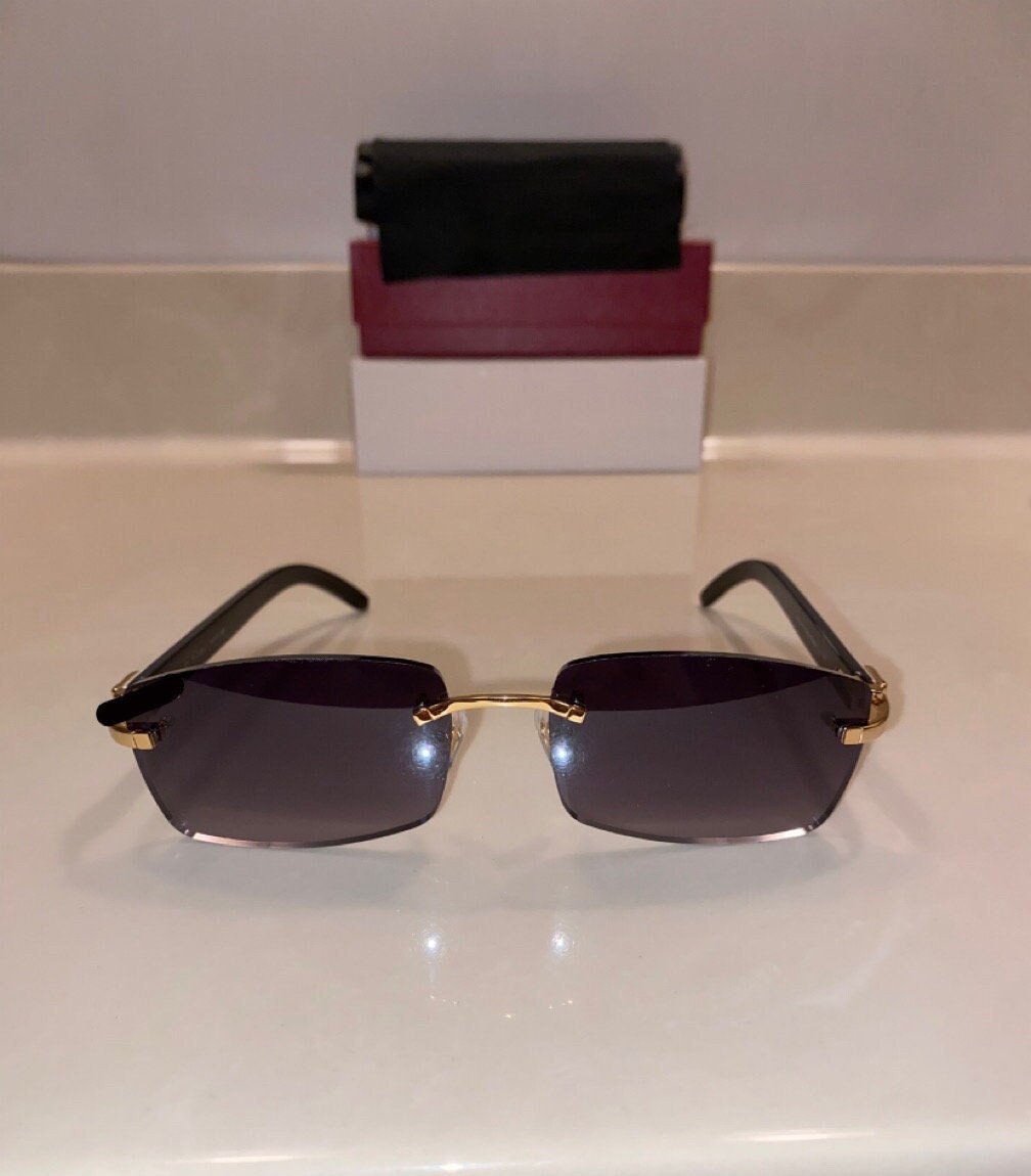 Classic Plain Jane Gold Buffs With Black/Grey Lenses