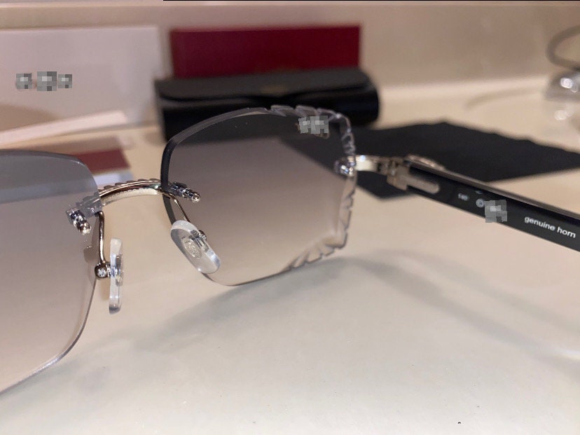Lab Made Diamond Frame Buffs Large Cut Lenses
