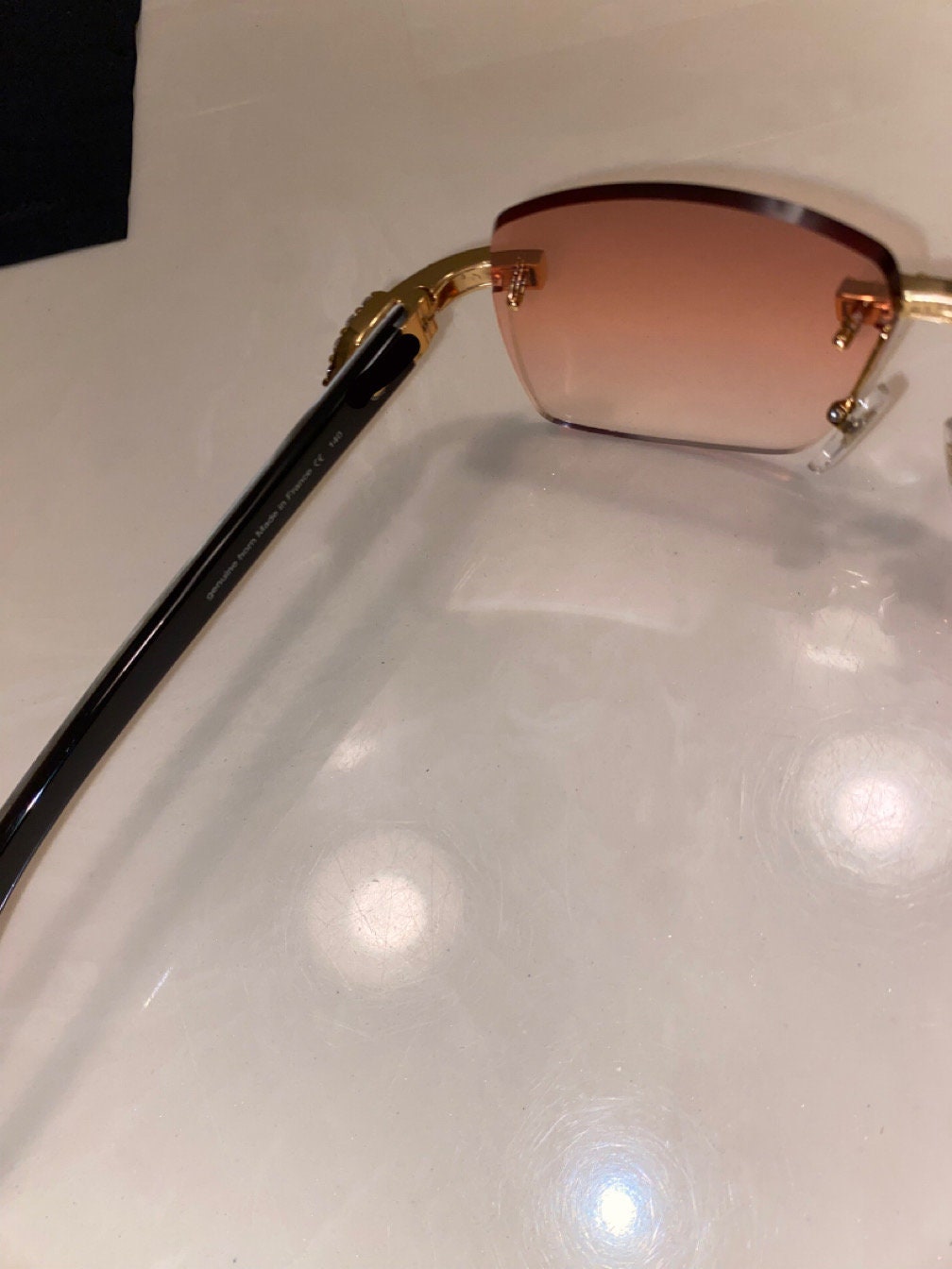 Lab Made Diamond Frame Detroit Style Buffs ( 58mm Large Lenses)