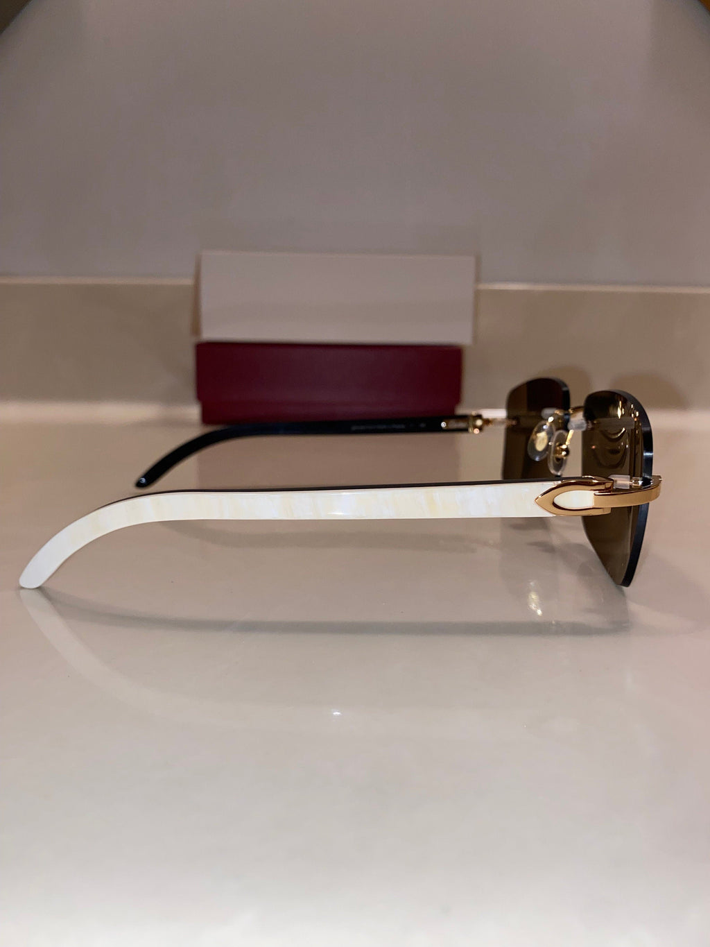 Plain Jane White Buffs Larger Black/Grey Lenses