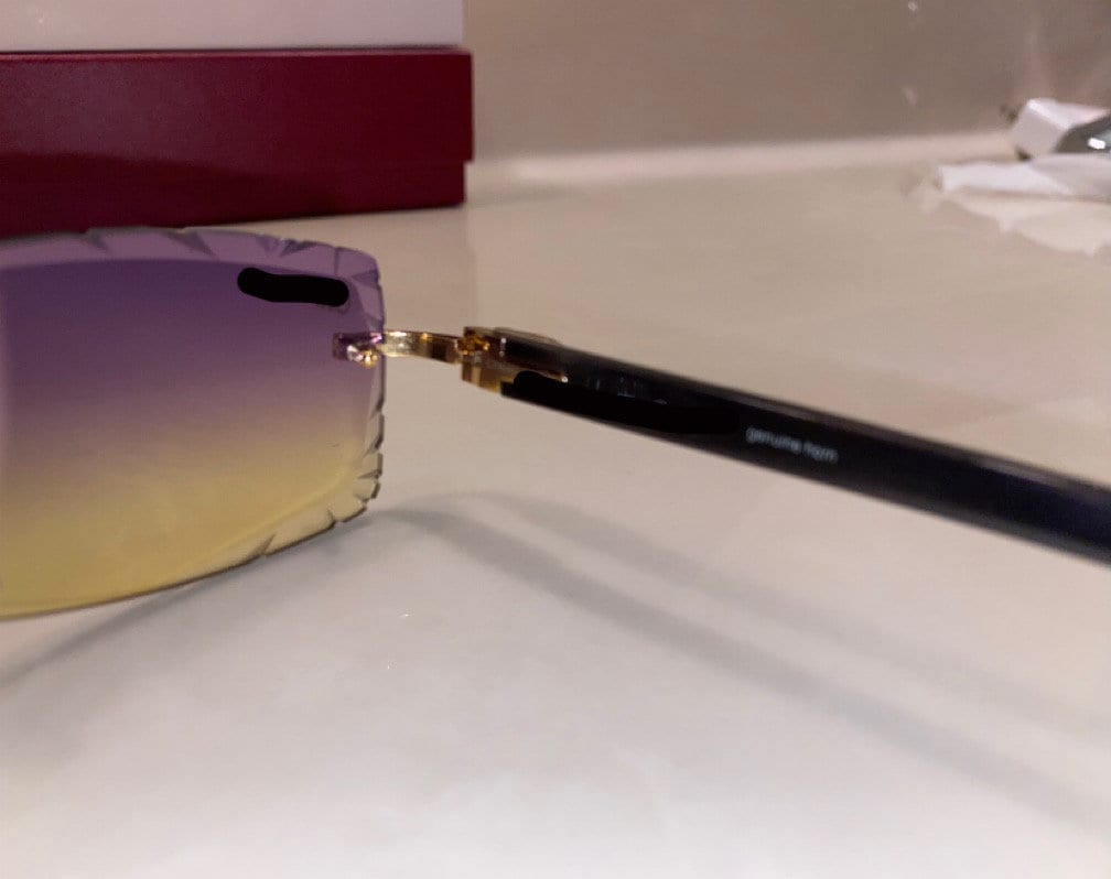 Plain Jane Buffs / Larger Cut Lenses Rainbow Lenses | Gold | White Sticks