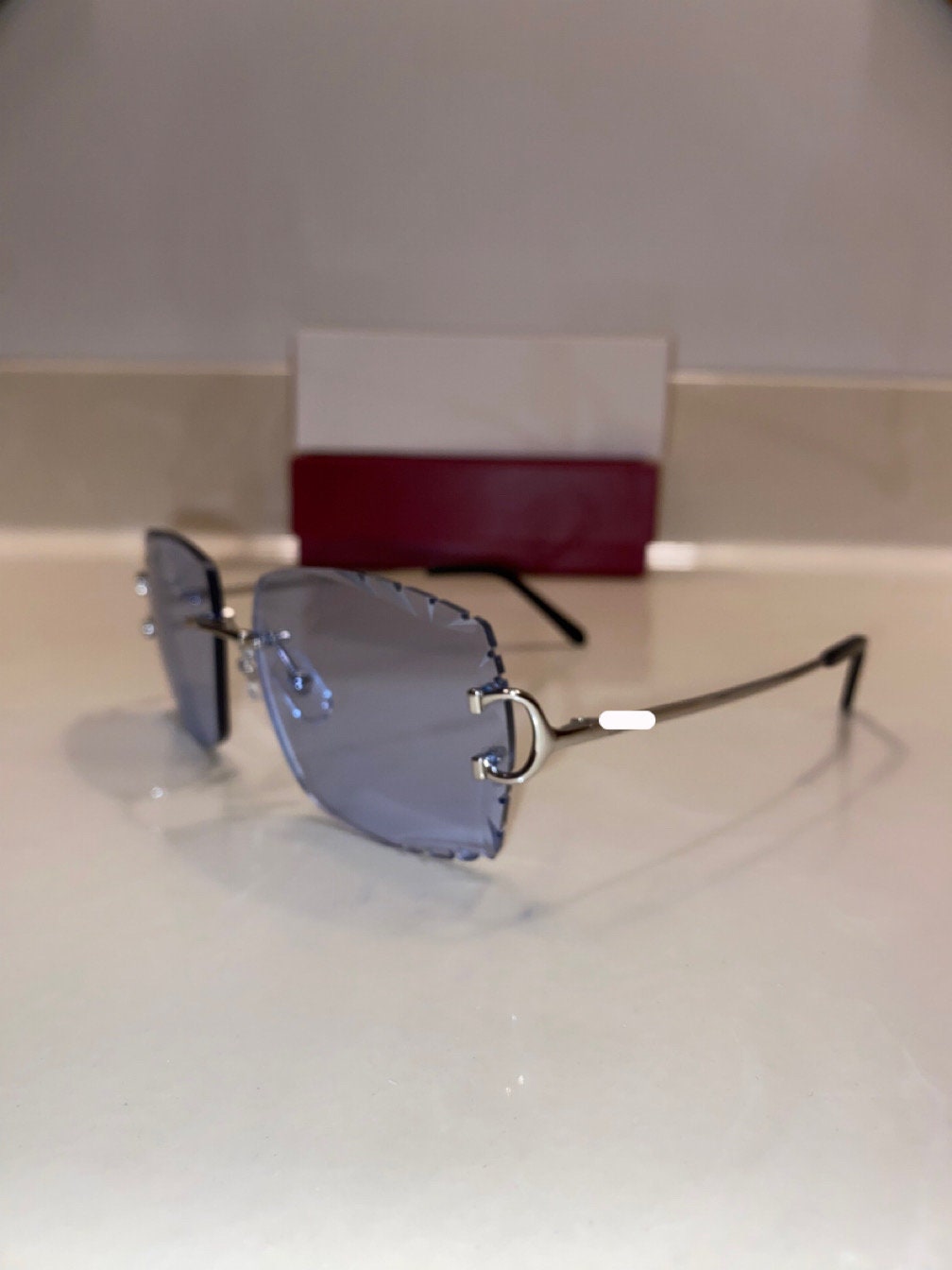 Wires C Plain Jane Silver Blue Cut Lenses