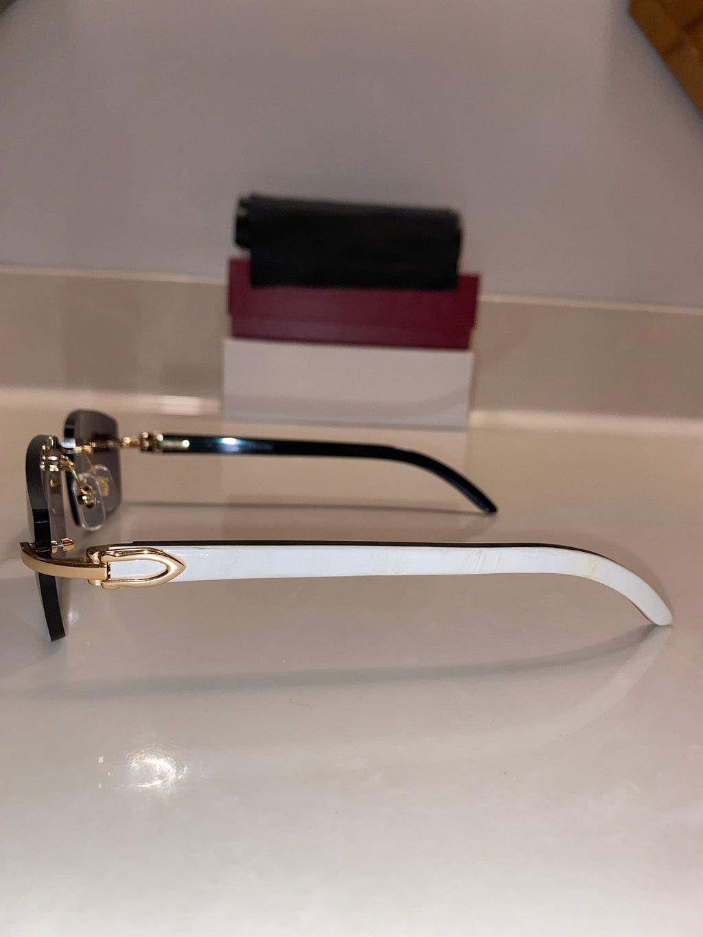 Classic Plain Jane Gold Buffs With Black/Grey Lenses