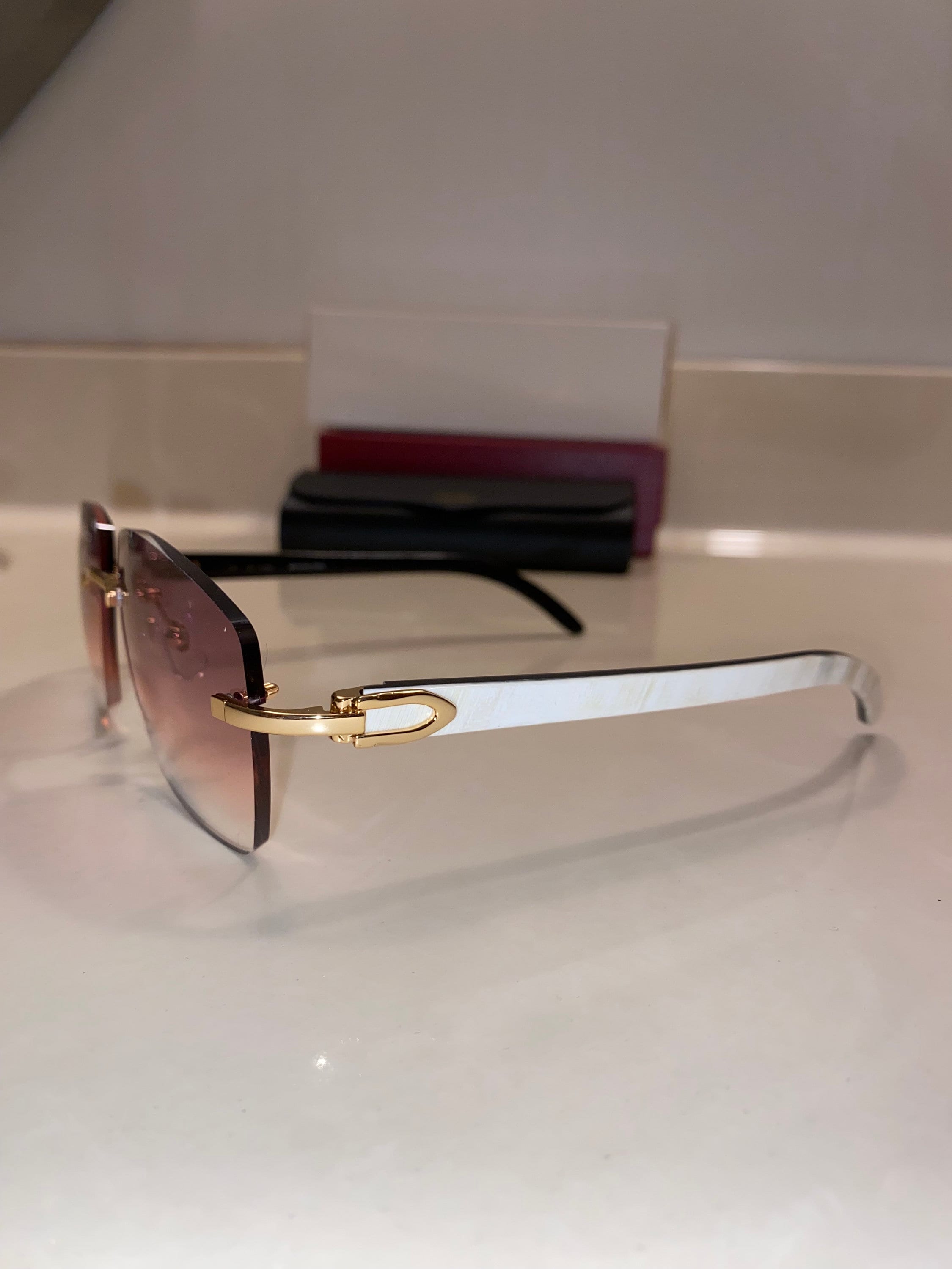 Plain Jane White Buffs Larger Hennesy Lenses