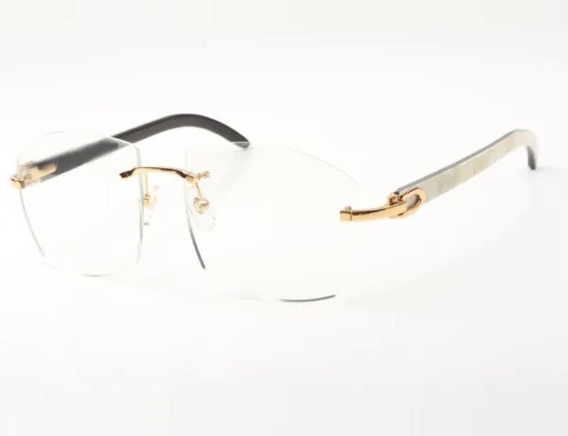 Plain Jane White Buffs Larger Clear Lenses