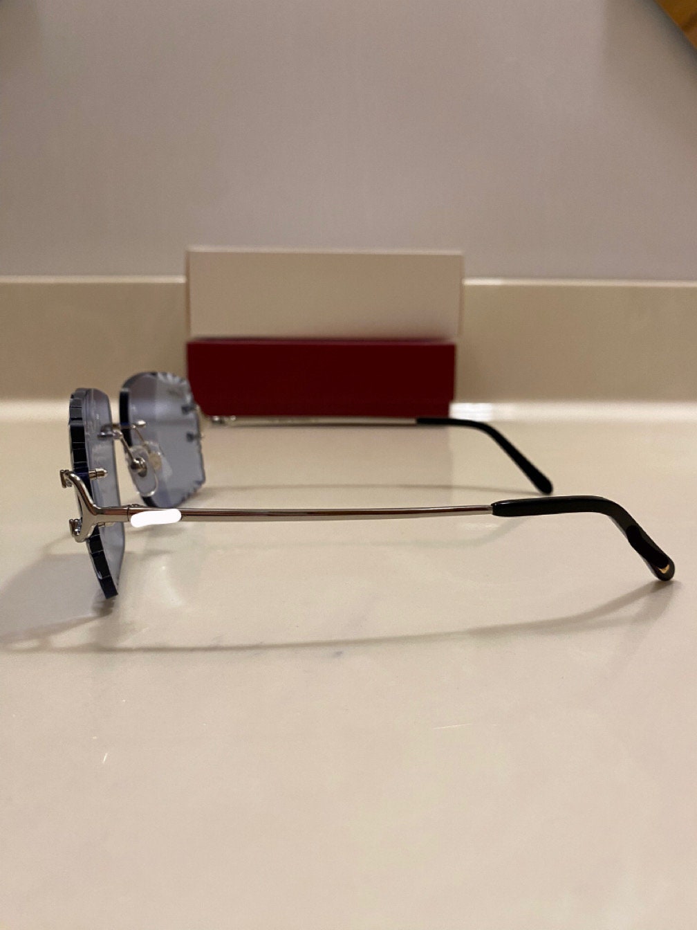 Wires C Plain Jane Silver Blue Cut Lenses