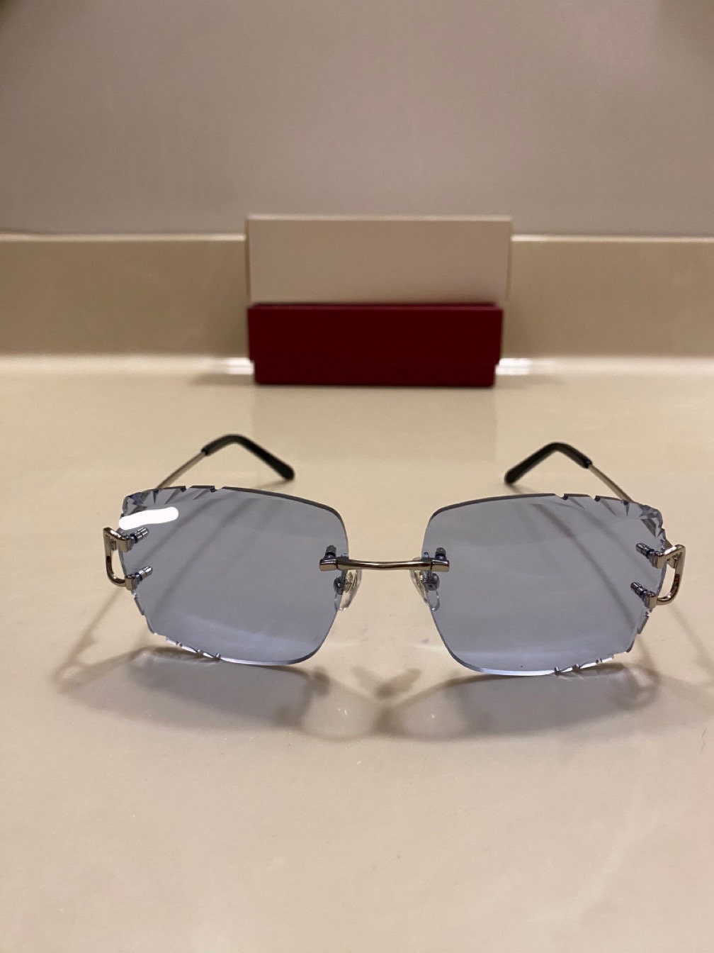 Wires C Plain Jane Silver Blue Cut Lenses