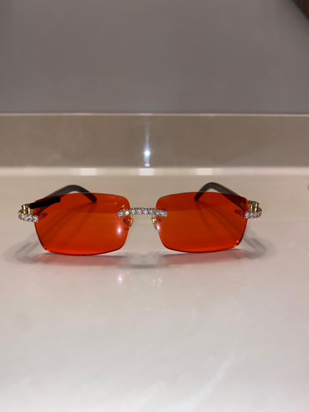 Classic Diamond White Buffs Gold With Red Lens