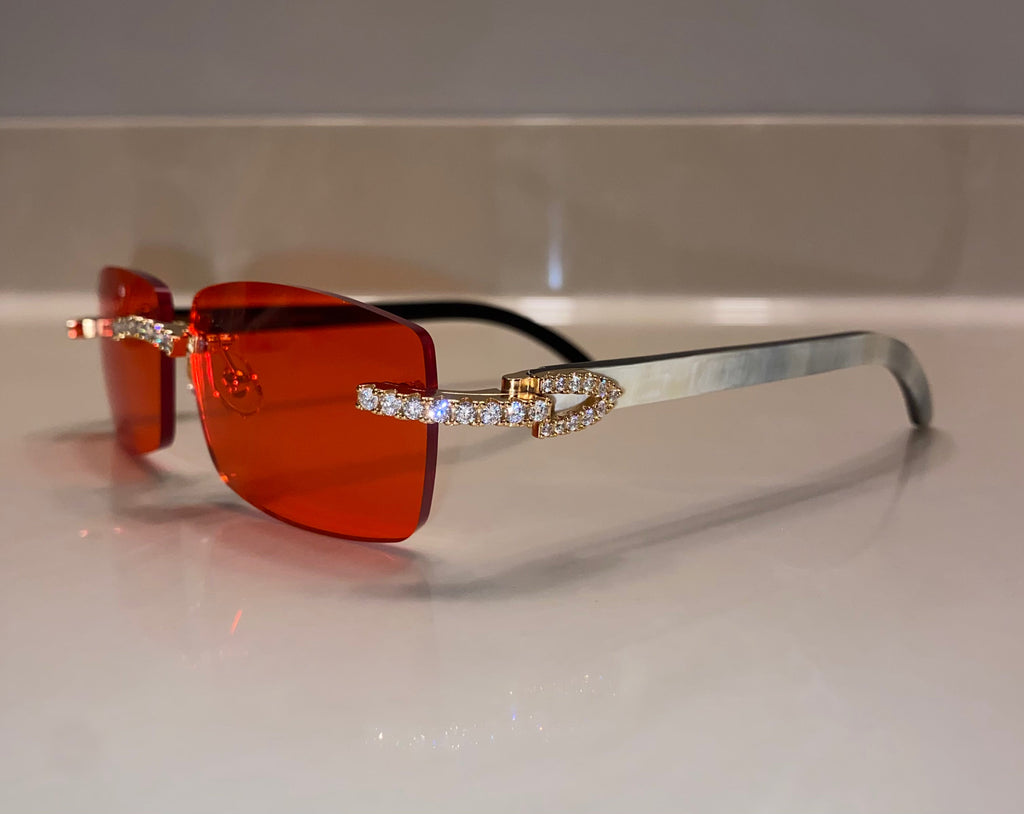 Classic Diamond White Buffs Gold With Red Lens